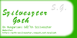 szilveszter goth business card